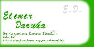 elemer daruka business card